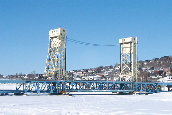 Portage Lake Lift Bridge,Keweenaw Snowmobile Club