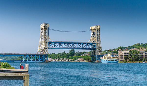 Portage Lake Lift Bridge,Keweenaw Snowmobile Club